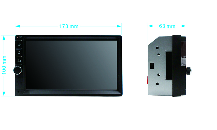 2017 Most Mopular 2 Din Car MP4 MP5 Player for Toyota