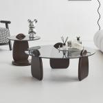Functional Glass Top Combination Coffee Table OEM ODM