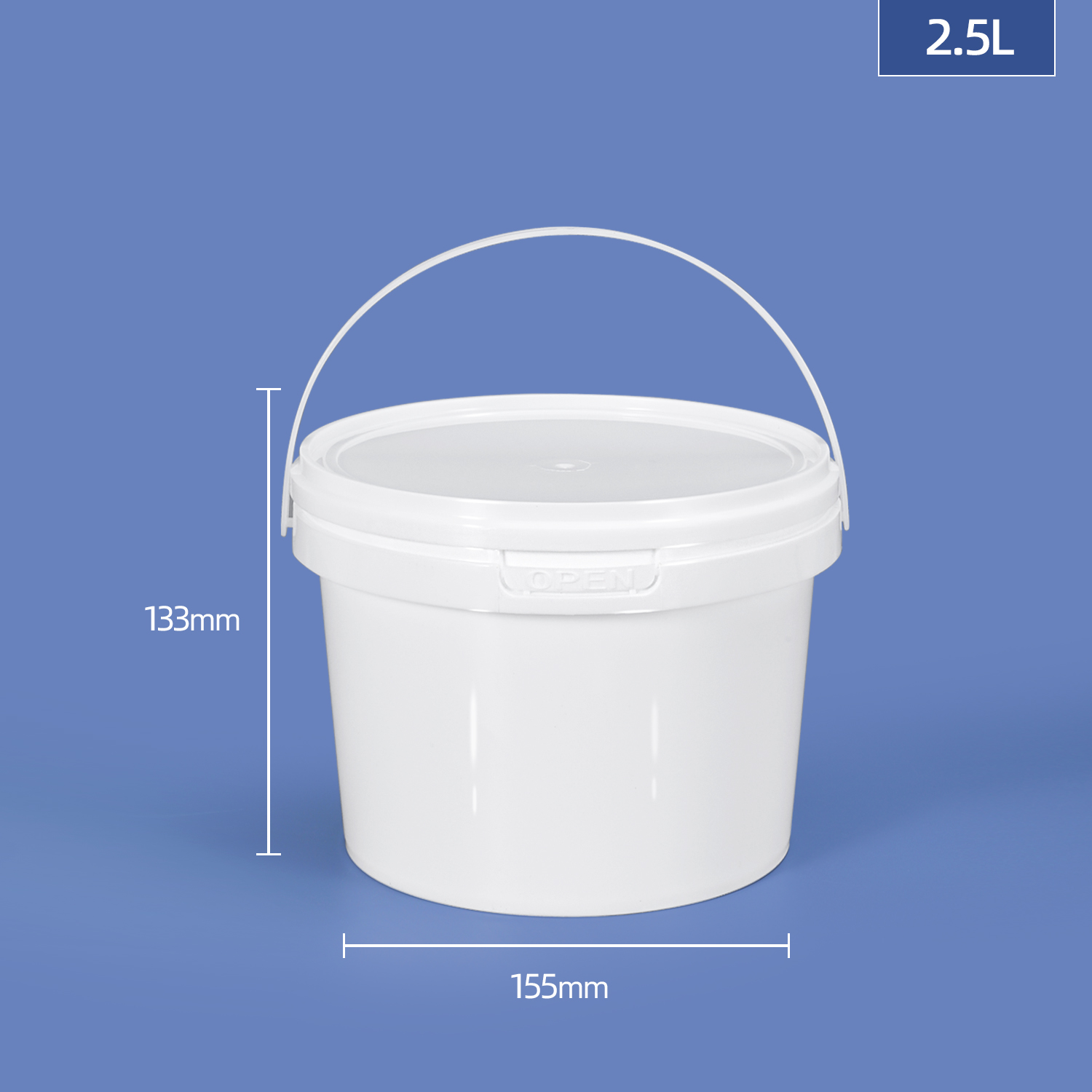 Logo Printing Food Grade White Plastic Buckets and Customizable