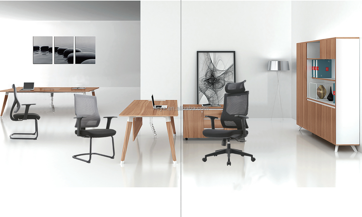 Guangdong Office Furniture Full Mesh Ergonomic Chair with Adjustable Height and Footrest