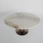 Stainless Marble Stone Dining Table Rose Gold Marble Top Dining Set