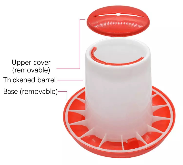Chicken Plastic Poultry Feeder Pan Bucket and Water Drinker Wholesale Farm Equipment Auto Chicken Feeder