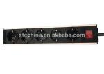 5way Europeon Standard Metal Housing Socket Strips, German Power Distribution