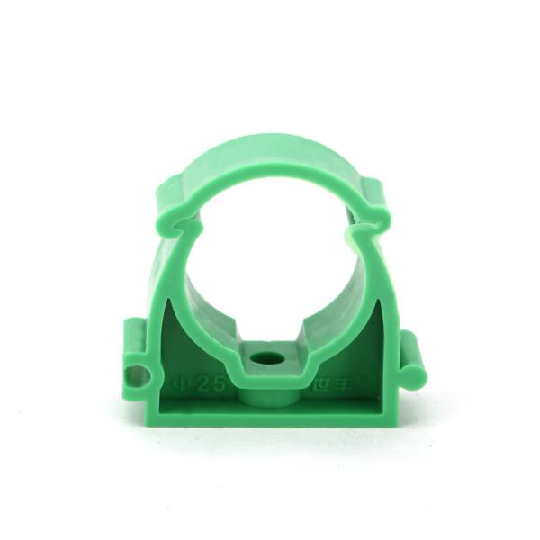 20mm Ppr Pipe Accessories Plastic Pipe Clamp Clip Green Color For Water Supply