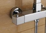Chrome Finished Bathroom Thermostatic Shower Set Wall Mounted ROVATE