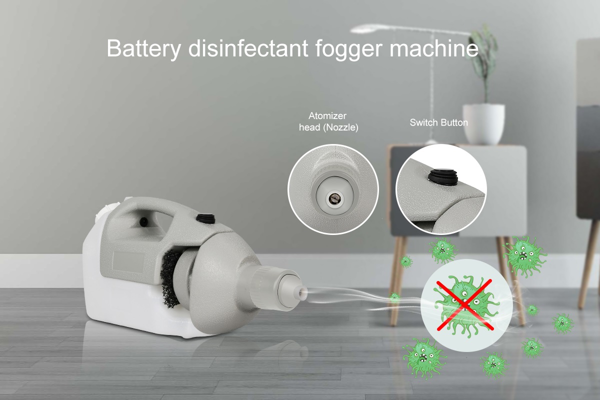 DC 24V Portable Disinfecting Battery ULV Cold Fogger 1.6L Agriculture Machine Sprayer