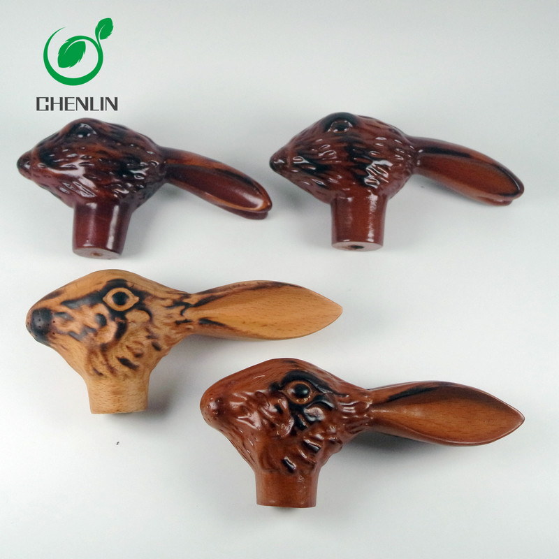 OEM ODM Carving Wooden Umbrella Handle Various Color Windproof