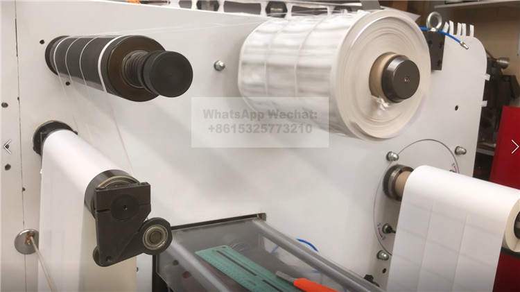 Adhesive Paper Label Die Cutting Machine One / Two Head Flat To Flat High Speed