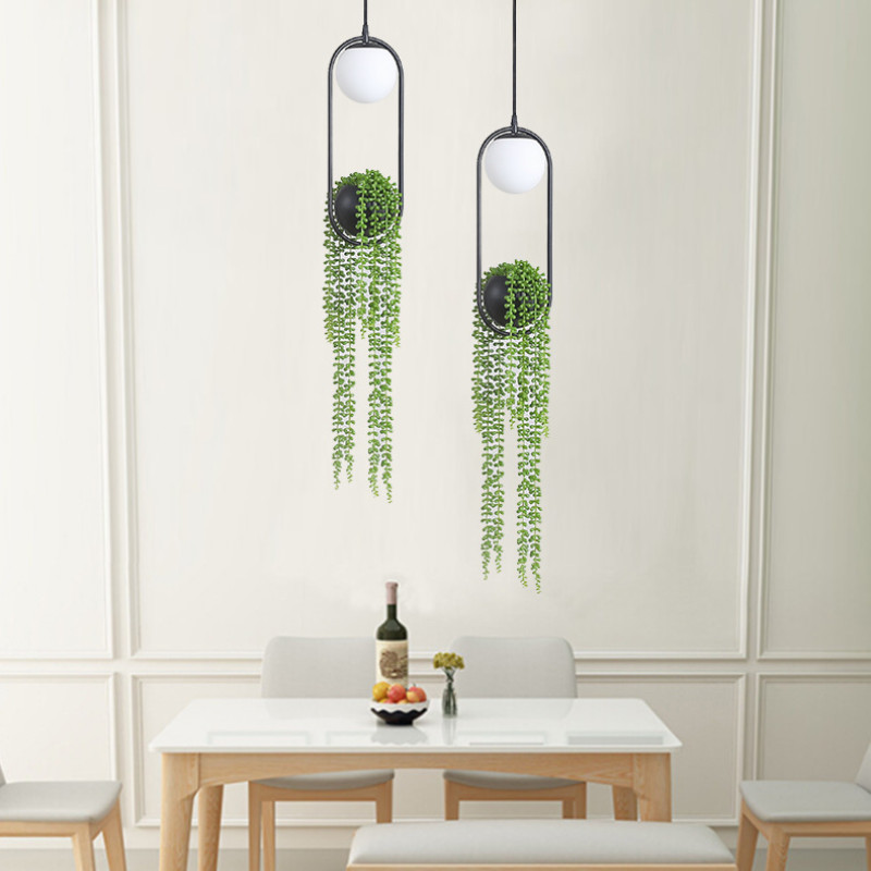 Creative Plant LED Pendant Lights Modern Indoor Lighting Grass Hanging Lamps(WH-GP-69)