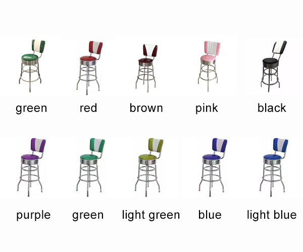 American Design Metal Frame Bar Stools Industrial 50'S Customize