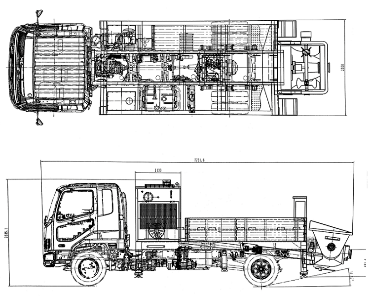 PTO Driven Truck Mounted Concrete Line Pump AI-50CLPP 40M³/H For Australia