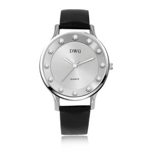 China PVD Plated Leather Strap Quartz Watch 3ATM Minimalist Mens Wrist Watch wholesale