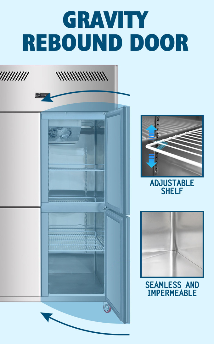 500L Commercial Upright Refrigerator For Hotel Restaurant Kitchen Equipment