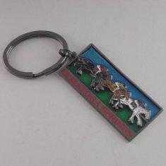 China New disign fashion Epoxy Coating silver promotional metal keyring wholesale
