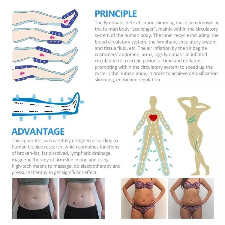 Desktop Air Pressure Body Slimming Machine , Weight Loss Pressotherapy Beauty Machine
