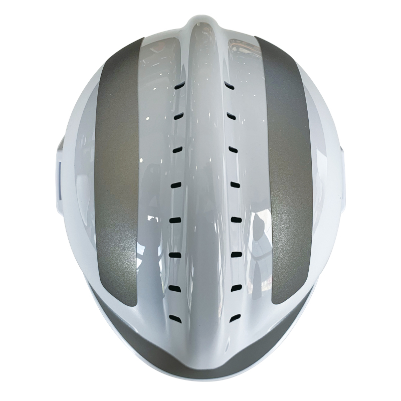 High Security Anti Fire Control Helmet with White ABS and Curve Visor