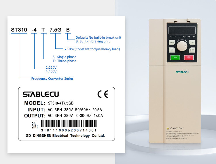 7.5KW 3 Phase Vector VFD Drive AC Motor High Speed Control