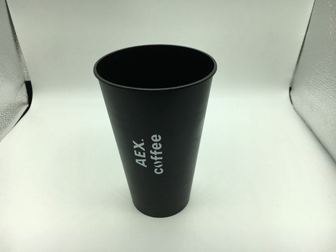 Cold Drink Printed Plastic Cups with lid Hard / PP Plastic Injection Bubble Tea Cup