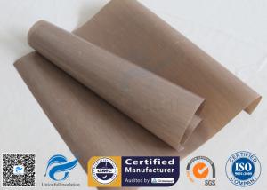 China Non Stick BBQ Grill Mat 0.12MM 33X40CM Brown PTFE Coated Baking Liner wholesale