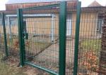 Green Garden Steel Fence Gates Hot Dipped Galvanized