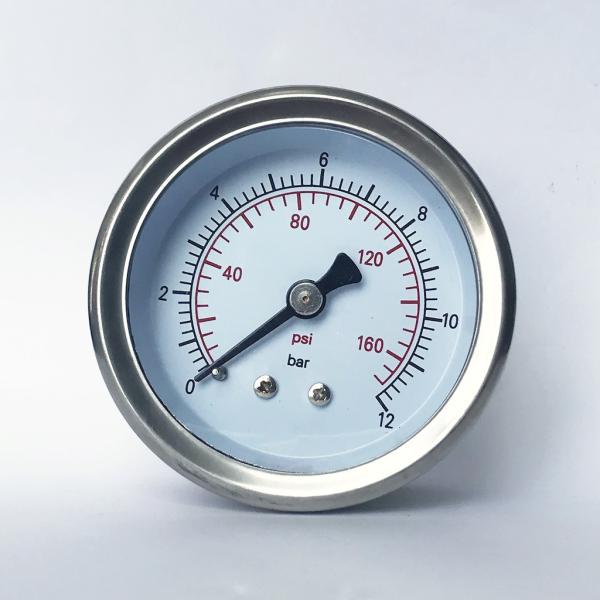 160 Psi Stainless Steel Pressure Gauge Liquid Filled 63mm 12 Bar 160 Psi Blast