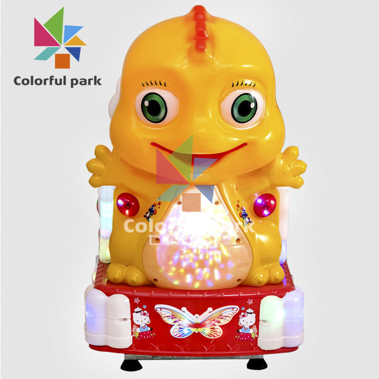 Cartoon Dinosaur Coin Operated Rides , Rock And Roll kiddie ride machines
