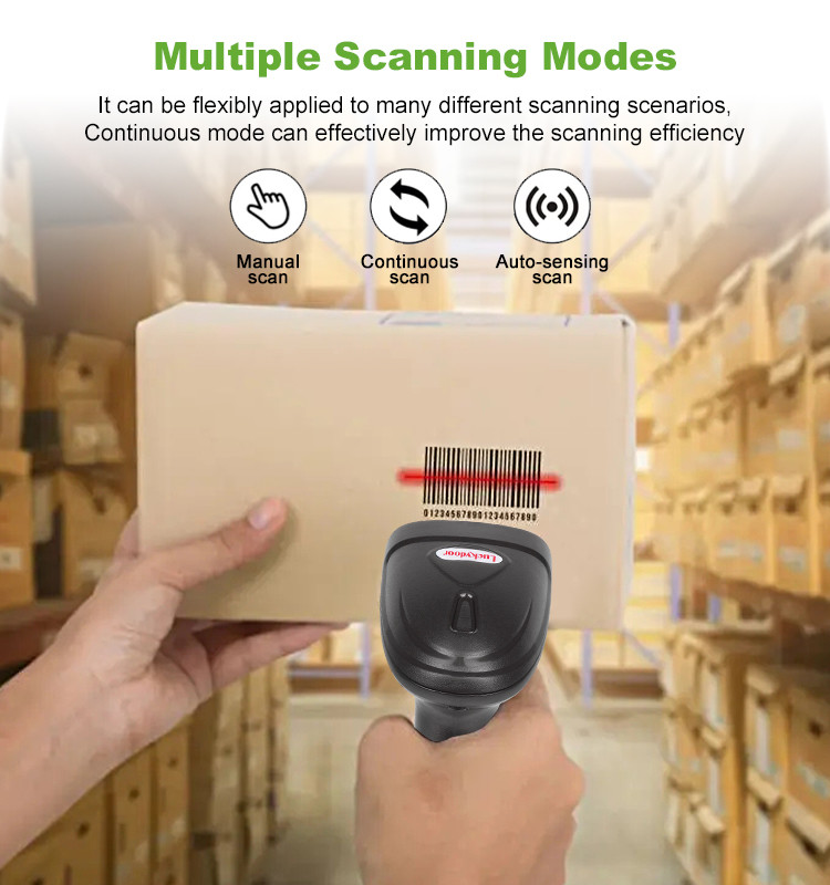 Handheld 2D CMOS Wireless Barcode Scanner CE FCC Rohs Certification