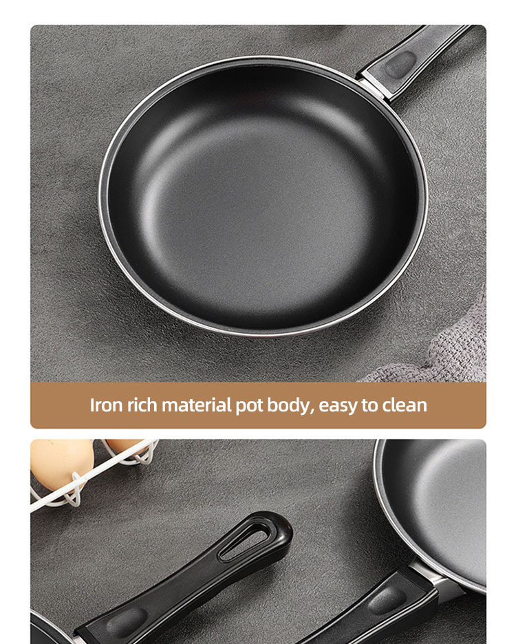 Wholesale TOP Seller 9-Inch Cooking Pot Non Stick Fry Pan Cookware Cast Iron Frying Pans With Anti-Heat Handle