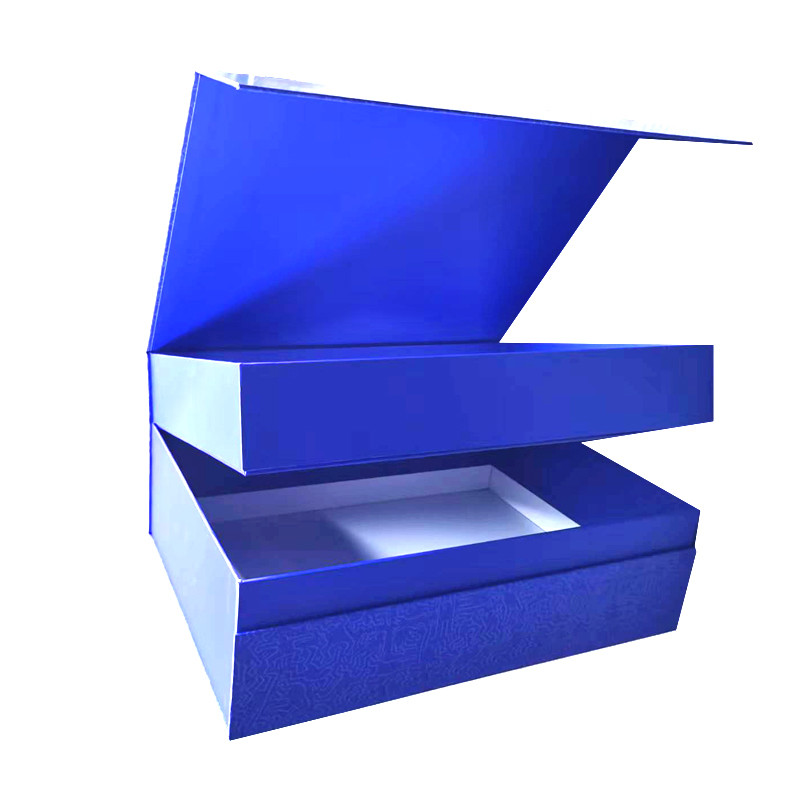 Blue Gift Paper Box Double Layer Personalized Boxes For Custom Retail Packaging