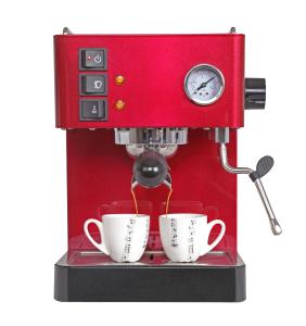 China High Lever Switch Button Coffee Machines Espresso Food Grade Stainless Steel Color For Home Use 220V Steel Material wholesale