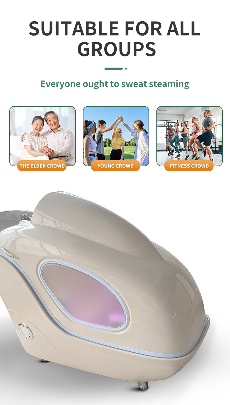 Full Body Ozone Sauna Hydrotherapy Spa Capsule Physical Therapy 200W