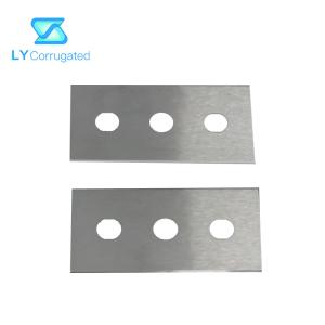 China Tungsten Carbide Knives Double Edge 3 Hole Razor Slitter Blade For Film Kraft Paper Tape Packaging Machine wholesale