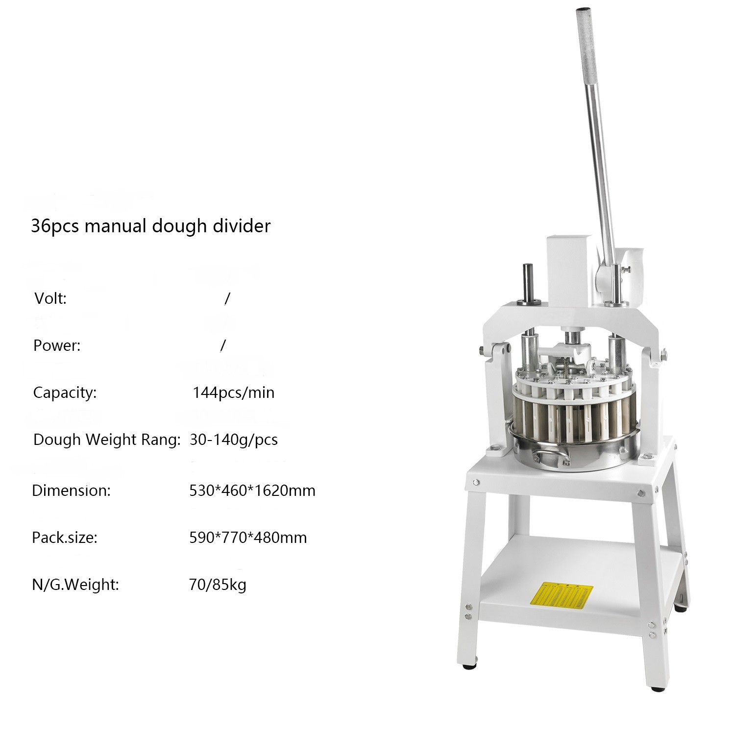 Ce Manual Dough Rounder Dividing Machine 36pcs Per Time For Cutting Dough