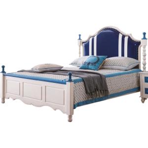 China Mediterranean Solid bed soft bed solid wood children bed wholesale
