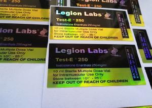 China 10ml Vial Hologram Sticker Labels / Medicine Bottle Label Laser Printing wholesale