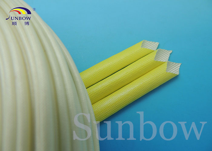 Flexible UL VW-1 Acrylic Coated Fiber Glass Sleeving / Sleeves for Insulation Wear Resistance