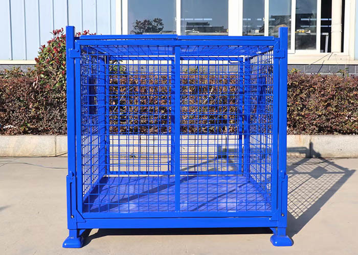 Turnover Full Security Lockable Wire Mesh Pallet Cage 1500Kg