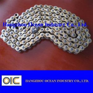 China High Wear Resistance Motorcycle Chains With Copper Plated , Long Life Time wholesale