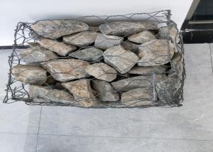 China Hexagonal wove cage 8x12cm Galvanised Gabion Baskets wholesale