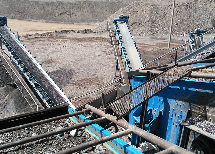 Transport Lime Stone B650 Inclined Belt Conveyor With Hopper