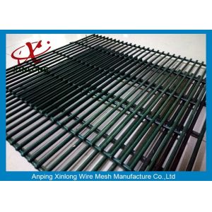 China Powders Sprayed Coating Dark Green 358 Security Mesh Fence 12.7*76.2mm wholesale