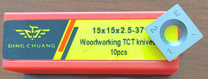 Square Radius Shape TCT Planer Knife Carbide Woodturning Cutters 15x15x2.5-37°