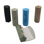 Dustproof Pentagon Optical Glasses Case Blue Fabric Luxury Type