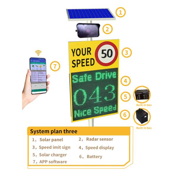 NBP10-L4 Solar Speed Sign with Adjustable Visibility and Phone App Control