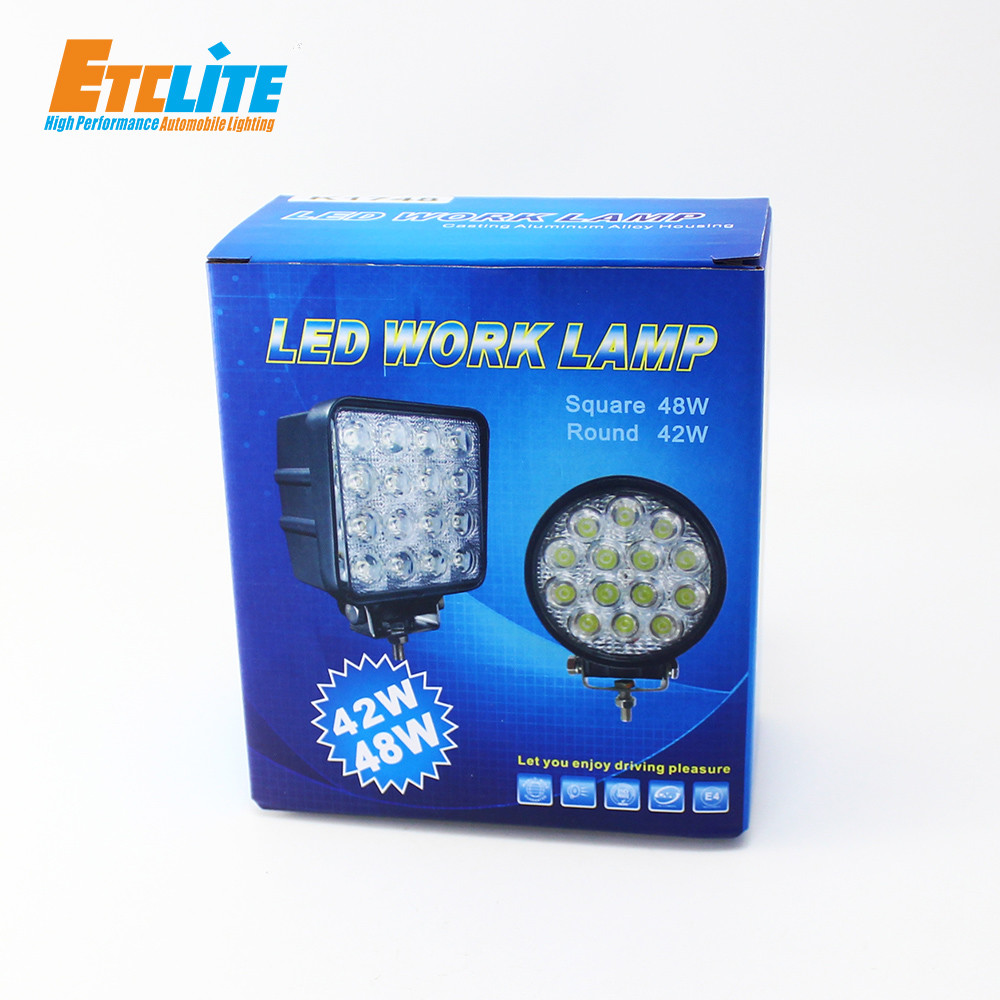 72W Rechargeable LED Automotive Work Light , 24V Cree Led Tractor Lights