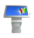 43 Inch Interactive Multimedia Free Standing Kiosk Tempered Glass Material