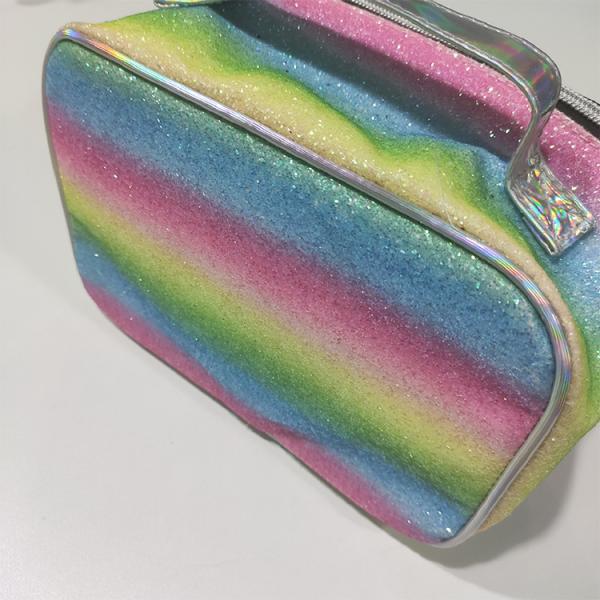 Rainbow 0.65mm Abrasion Resistant Glitter Leather Fabric