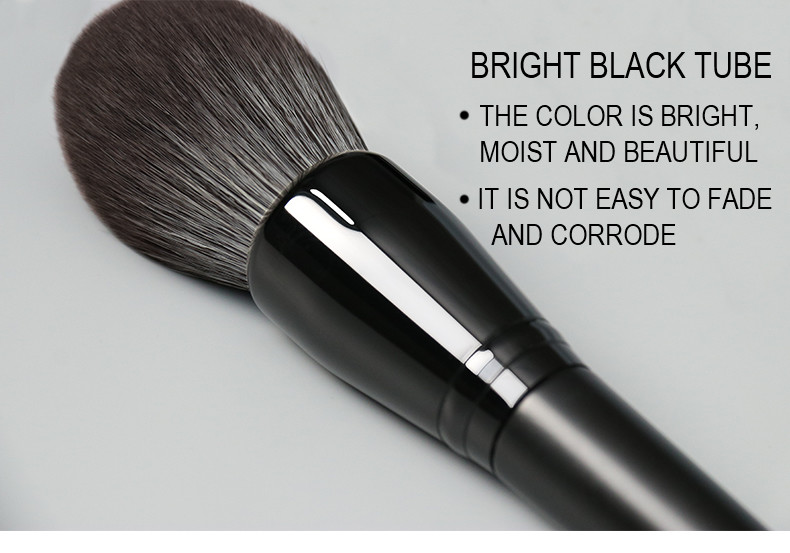 Luxury Texture Single Powder Brush Aluminum Ferrule For Loose Powder