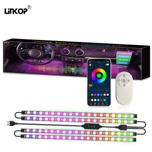 China Magic Car Usb Rgbic Led Strip Lights Underfoot Car Voice Control Addressable wholesale