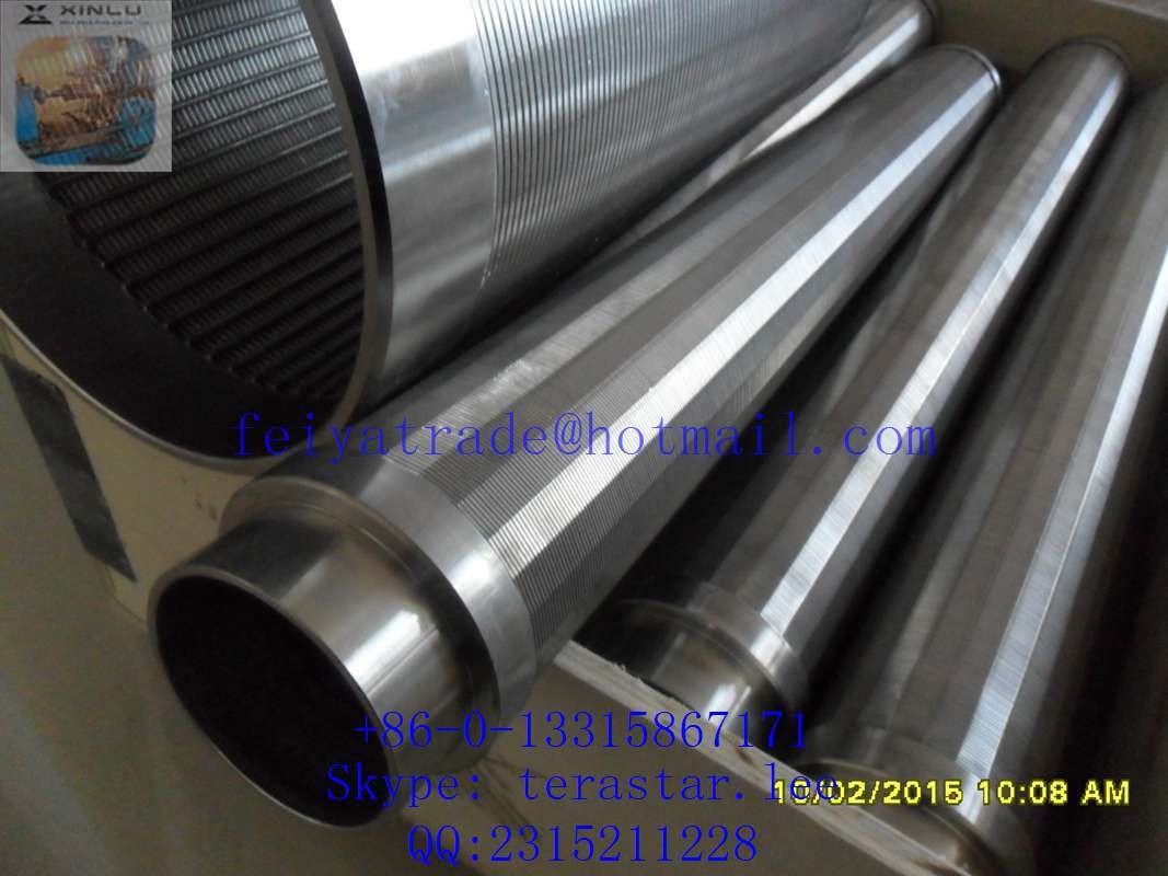 sand control oil well screen / stainless steel oil screen pipe / wedge wire oil screen pipe / johnson oil well screens